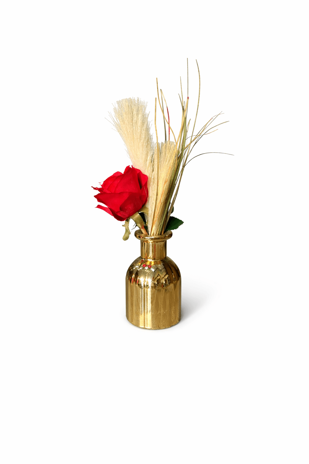Klein vaasje met bloemen